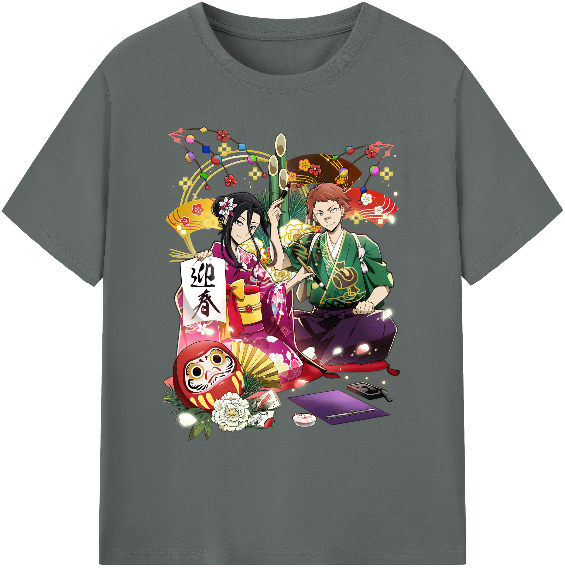 （画像用） 文豪ストレイドッグス Bungo Stray Dogs 綿100％ メンズ半袖Tシャツ｜肌触りやわらか＆通気性